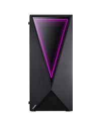 GABINETE MID-TOWER VECTOR PRETO 3 FANS RGB LATERAL EM VIDRO TEMPERADO - VCPTRGB3FV