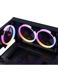 GABINETE MID-TOWER POLARIS PRETO 3 FANS RGB LATERAL EM VIDRO TEMPERADO - PLPTRGB3FV