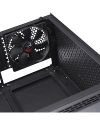 GABINETE MID-TOWER MARS PRETO 1 FAN LATERAL EM VIDRO TEMPERADO - MRPTSL1FV