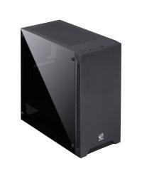 GABINETE MID-TOWER MARS PRETO 1 FAN LATERAL EM VIDRO TEMPERADO - MRPTSL1FV