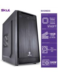 COMPUTADOR BUSINESS B500 - RYZEN 5 2400G 3.6GHZ 16GB DDR4 SEM HD/SSD HDMI/VGA FONTE 300W