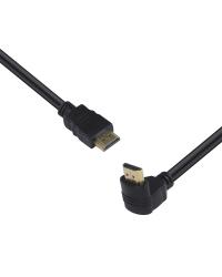 CABO HDMI 2.0 4K ULTRA HD 3D CONEXÃO ETHERNET COM 01 CONECTOR 90º 5 METROS - H2090-5