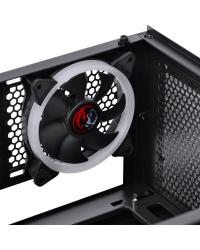 GABINETE MID-TOWER ATMOS PRETO COM 4 FANS 120MM LED AZUL - LATERAL EM VIDRO TEMPERADO - ATPTAZ4FCV