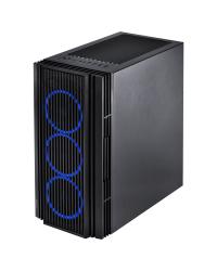 GABINETE MID-TOWER ATMOS PRETO COM 4 FANS 120MM LED AZUL - LATERAL EM VIDRO TEMPERADO - ATPTAZ4FCV