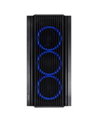 GABINETE MID-TOWER ATMOS PRETO COM 4 FANS 120MM LED AZUL - LATERAL EM VIDRO TEMPERADO - ATPTAZ4FCV