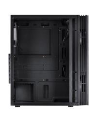 GABINETE MID-TOWER ATMOS PRETO COM 4 FANS 120MM LED AZUL - LATERAL EM VIDRO TEMPERADO - ATPTAZ4FCV