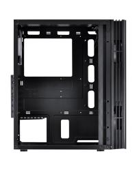 GABINETE MID-TOWER ATMOS PRETO COM 4 FANS 120MM LED AZUL - LATERAL EM VIDRO TEMPERADO - ATPTAZ4FCV