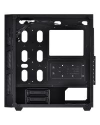 GABINETE FULL-TOWER CHROMA PRETO COM LED E FAN TRASEIRO RGB - LATERAL EM VIDRO TEMPERADO - CHPTRGB1FCV