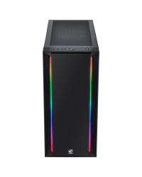 GABINETE FULL-TOWER CHROMA PRETO COM LED E FAN TRASEIRO RGB - LATERAL EM VIDRO TEMPERADO - CHPTRGB1FCV