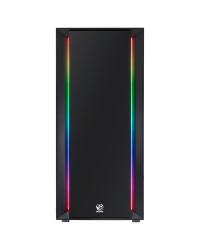 GABINETE FULL-TOWER CHROMA PRETO COM LED E FAN TRASEIRO RGB - LATERAL EM VIDRO TEMPERADO - CHPTRGB1FCV