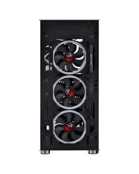 GABINETE FULL-TOWER DIMENSION PRETO COM LED E FAN TRASEIRO RGB - LATERAL EM VIDRO TEMPERADO - DIPTRGB1FCV