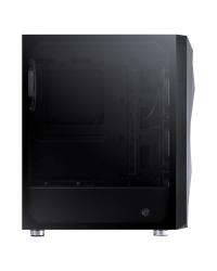 GABINETE FULL-TOWER DIMENSION PRETO COM LED E FAN TRASEIRO RGB - LATERAL EM VIDRO TEMPERADO - DIPTRGB1FCV