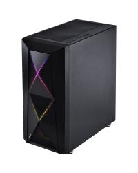 GABINETE FULL-TOWER DIMENSION PRETO COM LED E FAN TRASEIRO RGB - LATERAL EM VIDRO TEMPERADO - DIPTRGB1FCV