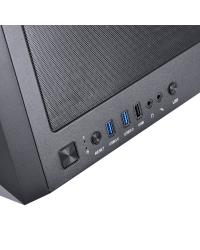 GABINETE FULL-TOWER DIMENSION PRETO COM LED E FAN TRASEIRO RGB - LATERAL EM VIDRO TEMPERADO - DIPTRGB1FCV