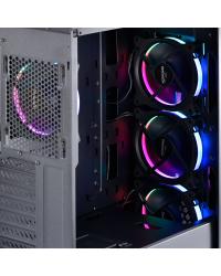 GABINETE FULL-TOWER DIMENSION PRETO COM LED E FAN TRASEIRO RGB - LATERAL EM VIDRO TEMPERADO - DIPTRGB1FCV