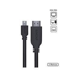 CABO MINI DISPLAYPORT MACHO PARA HDMI 2.0 MACHO 2 METROS - PMDPH-2