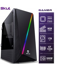 COMPUTADOR GAMER 1000 - ATHLON DUAL CORE 3000G 3.5GHZ 8GB DDR4 HD 1TB GT 1030 2GB FONTE 500W PFC ATIVO