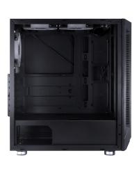 GABINETE GAMER EATX VX GAMING SAGITARIUS COM VIDRO TEMPERADO PRETO FRONTAL COM 3 FANS E FITA LED RGB