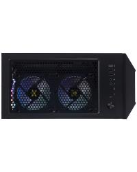 GABINETE GAMER EATX VX GAMING SAGITARIUS COM VIDRO TEMPERADO PRETO FRONTAL COM 3 FANS E FITA LED RGB