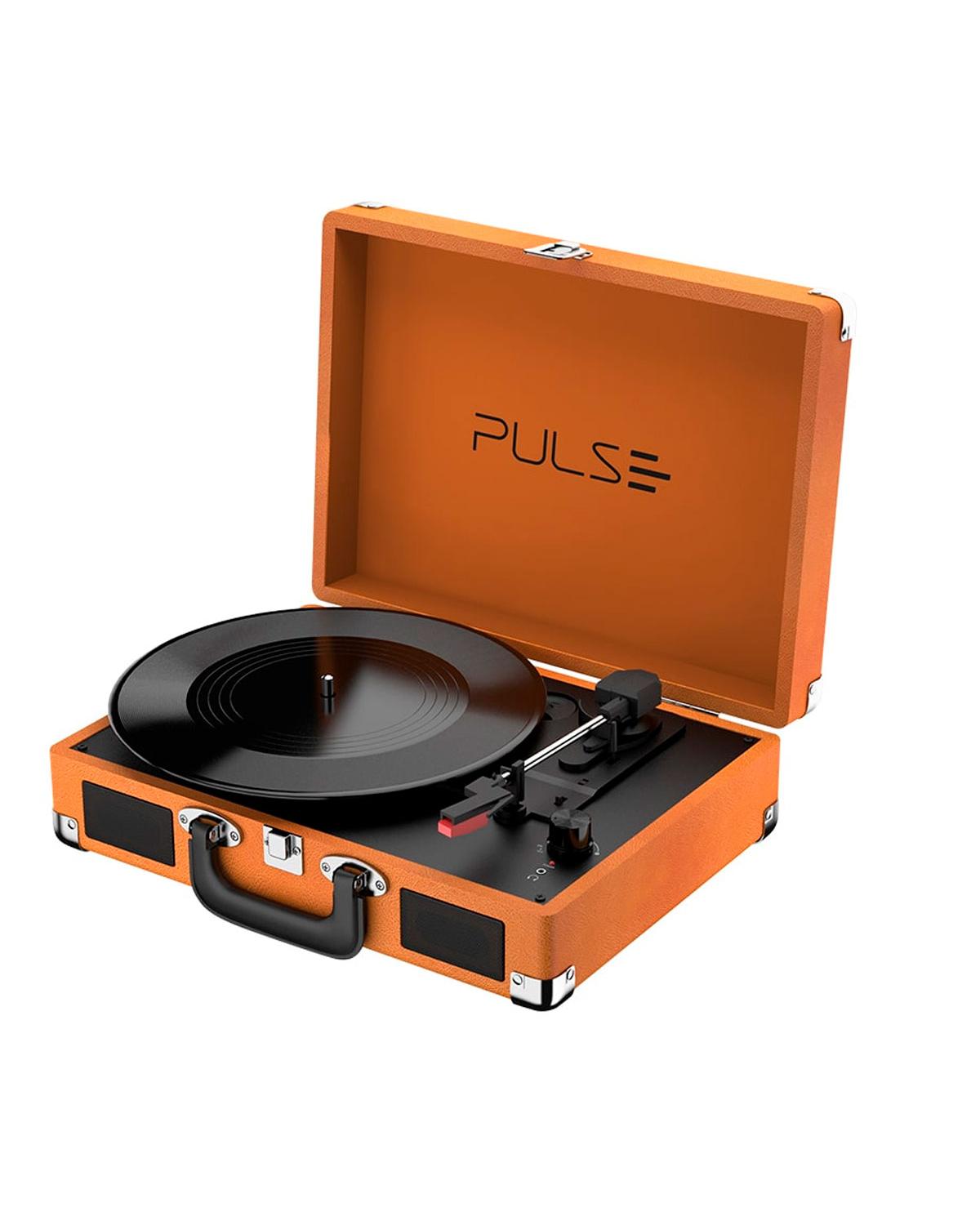 CAIXA DE SOM RETRO PULSE SUITCASE VITROLA 5W BT/AUX/USB SP364