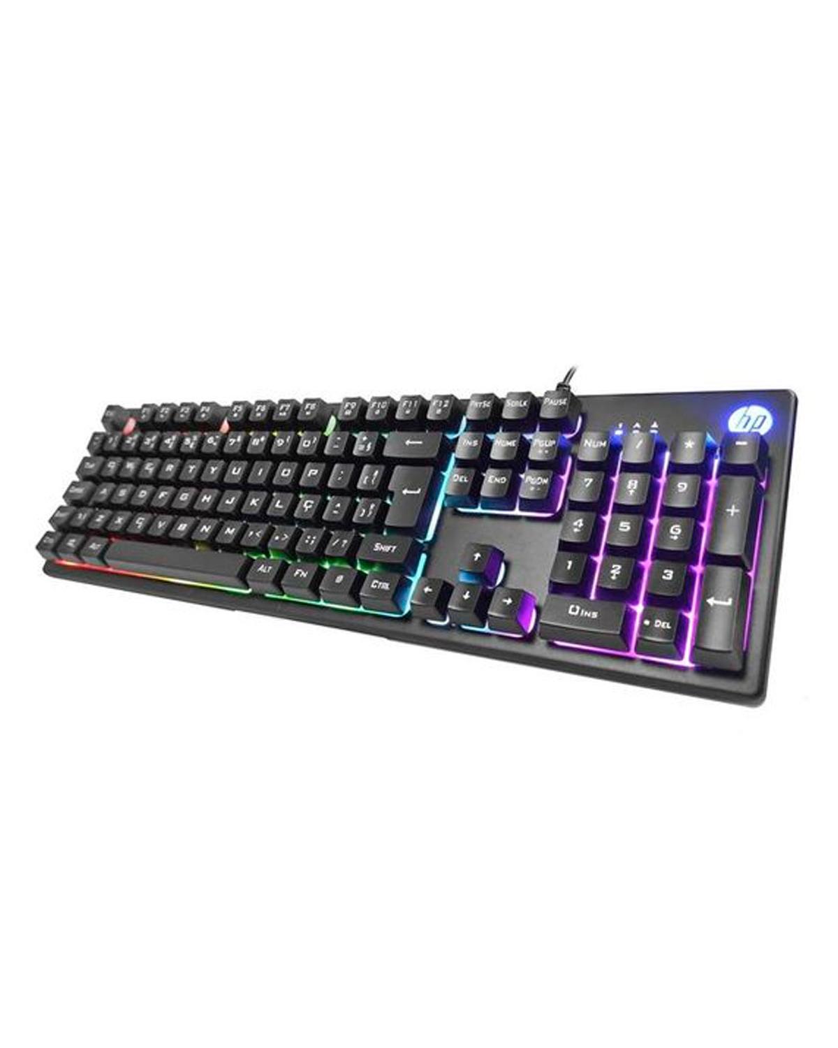 TECLADO GAMER USB LED K500F PRETO