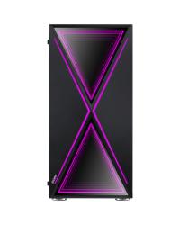 GABINETE MID-TOWER FUTURE PRETO 1 FAN RGB LATERAL EM VIDRO TEMPERADO - FUPTRGB1FV