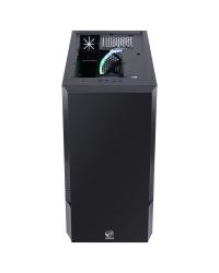 GABINETE MID-TOWER GRAVITY PRETO 2 FANS RGB LATERAL EM VIDRO TEMPERADO - GRPTRGB1FV