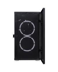 GABINETE MID-TOWER SOLID PRETO 3 FANS RGB LATERAL EM VIDRO TEMPERADO - SOPTRGB3FV