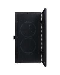 GABINETE MID-TOWER SOLID PRETO 3 FANS RGB LATERAL EM VIDRO TEMPERADO - SOPTRGB3FV