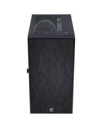 GABINETE MID-TOWER SOLID PRETO 3 FANS RGB LATERAL EM VIDRO TEMPERADO - SOPTRGB3FV