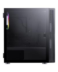 GABINETE MID-TOWER SOLID PRETO 3 FANS RGB LATERAL EM VIDRO TEMPERADO - SOPTRGB3FV