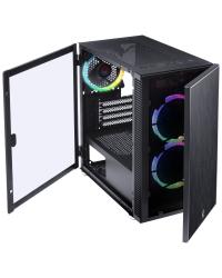 GABINETE MID-TOWER SOLID PRETO 3 FANS RGB LATERAL EM VIDRO TEMPERADO - SOPTRGB3FV