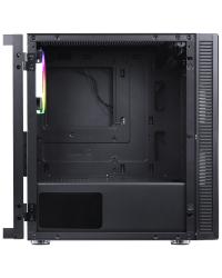 GABINETE MID-TOWER SOLID PRETO 3 FANS RGB LATERAL EM VIDRO TEMPERADO - SOPTRGB3FV