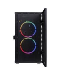 GABINETE MID-TOWER SOLID PRETO 3 FANS RGB LATERAL EM VIDRO TEMPERADO - SOPTRGB3FV