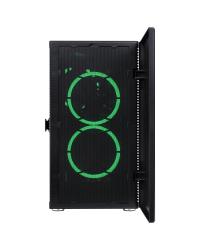 GABINETE MID-TOWER SOLID PRETO 3 FANS RGB LATERAL EM VIDRO TEMPERADO - SOPTRGB3FV