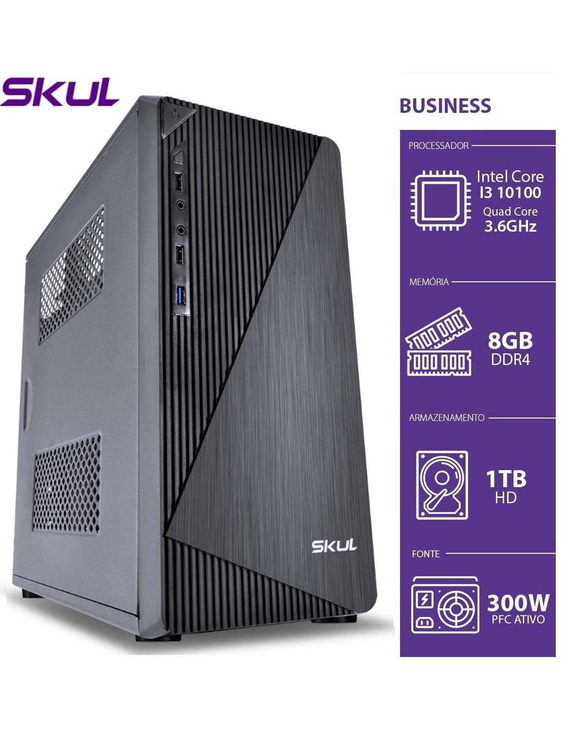 COMPUTADOR BUSINESS B300 - I3 10100 3.6GHZ 10ª GER MEM 8GB DDR4 HD 1TB HDMI/VGA FONTE 300W