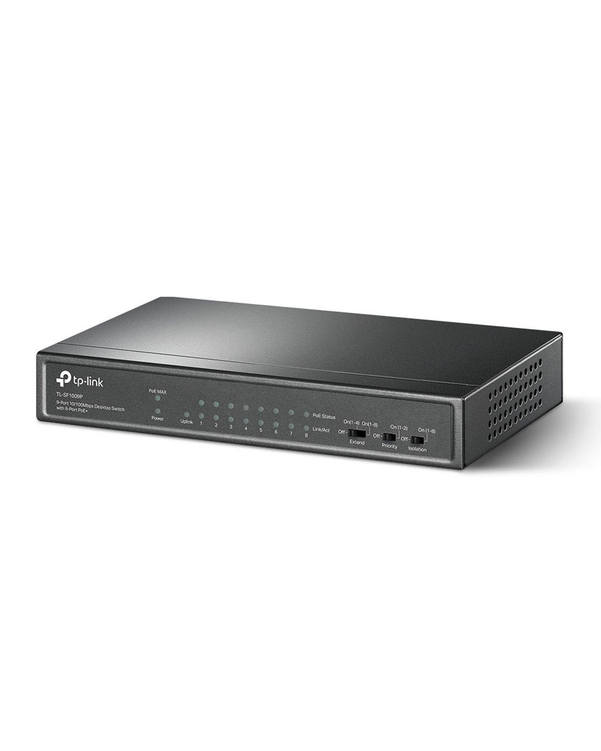 SWITCH POE 9 PORTAS FAST 10/100 (8 PORTAS POE+) TL-SF1009P SMB