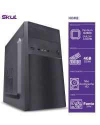 COMPUTADOR HOME H200 - PENTIUM DUAL CORE G4560 3.5GHZ 4GB DDR4 SEM HD HDMI/VGA FONTE 250W