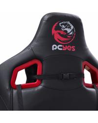 CADEIRA GAMER MAD RACER V10 PRETO COM DETALHES EM VERMELHO - MADV10VMGL PCYES