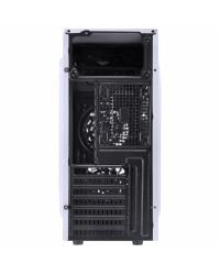 GABINETE GAMER VX GAMING CRATER COM JANELA ACRÍLICA BRANCO COM 2 X FAN FRONTAL 120MM 15 PONTOS DE LED AZUL