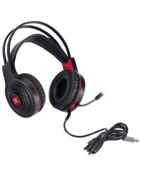 HEADSET GAMER VX GAMING LUGH LED VERMELHO USB COM MICROFONE FLEXIVEL - GH300