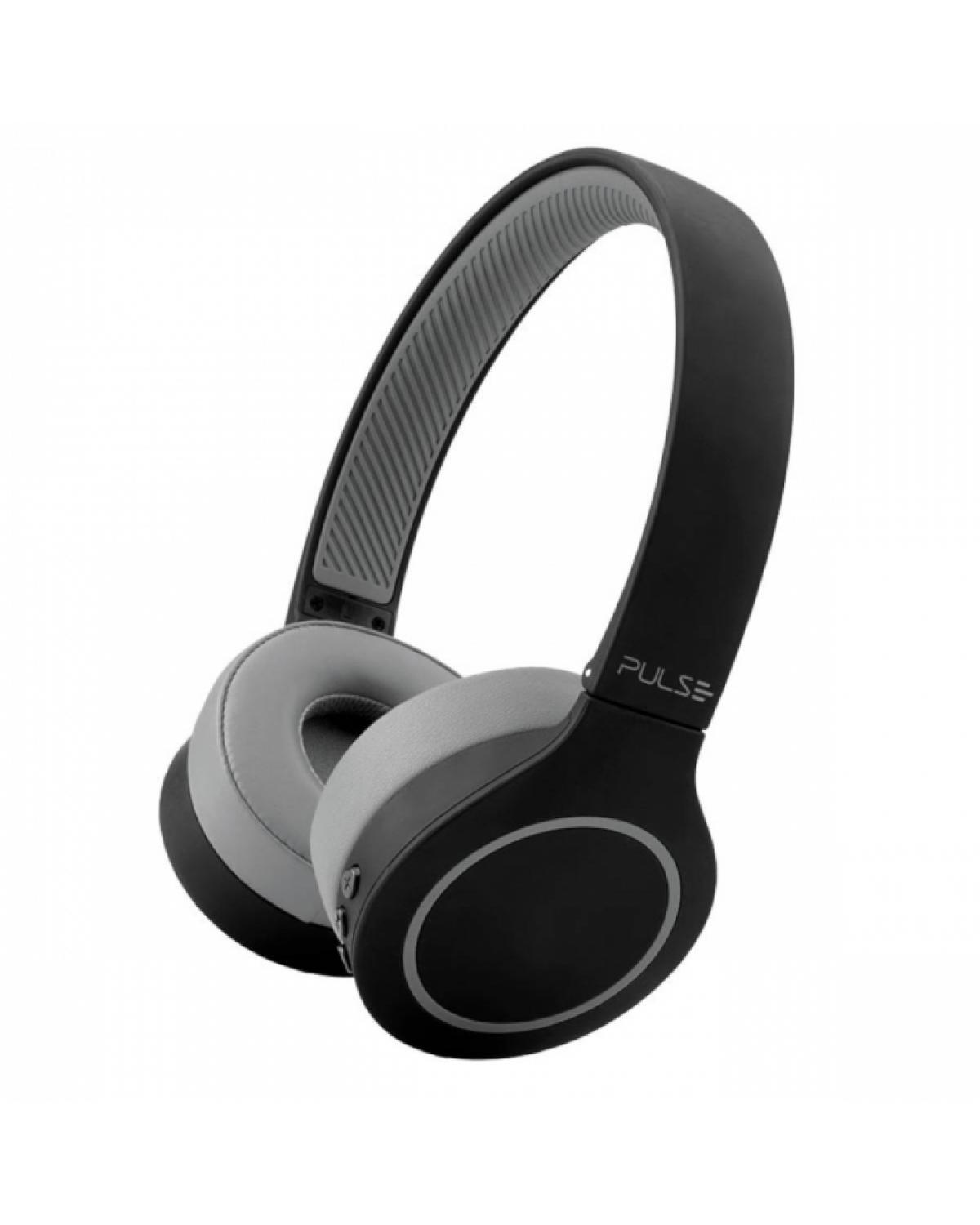 HEADPHONE BLUETOOTH 5.0 PULSE HEAD BEATS PRETO-CINZA BATERIA 20 HORAS PH339