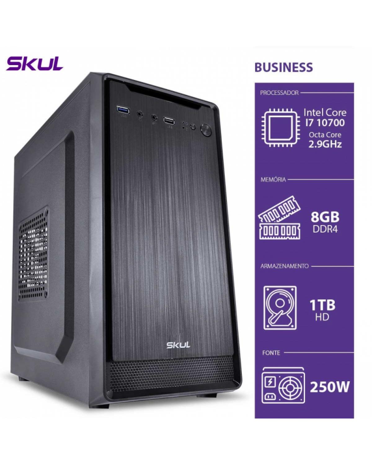 COMPUTADOR BUSINESS B700 - I7 10700 2.9GHZ MEM 8GB DDR4 HD 1TB HDMI/VGA FONTE 250W